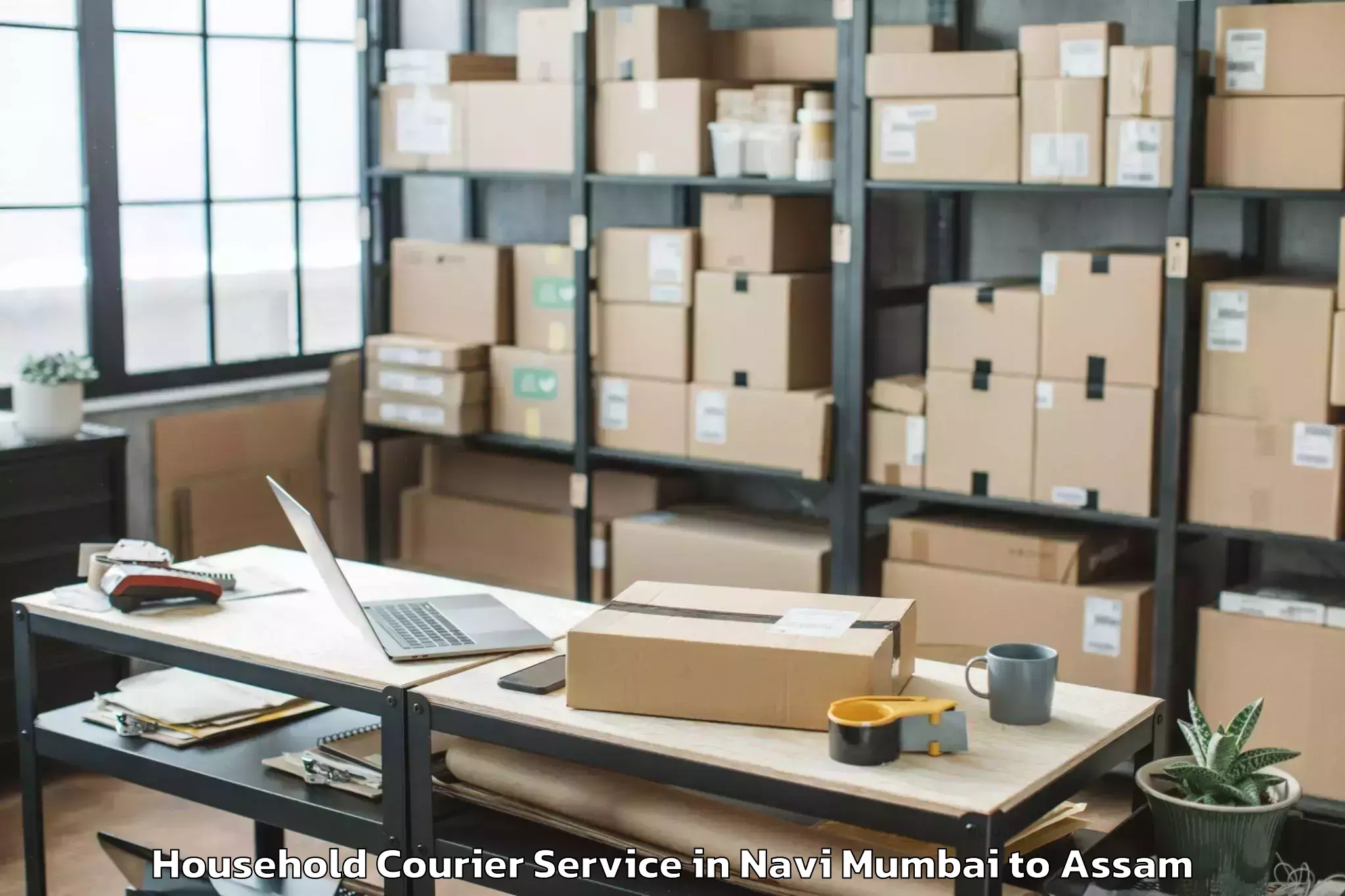 Hassle-Free Navi Mumbai to Biswanath Chariali Household Courier